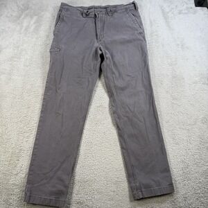 Duluth Trading Co Pants Mens 32x30 Grey Flex Ballroom Khaki Stretch Slim Fit